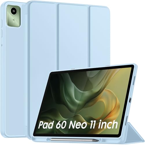 Robustrion Case Cover for Moto Pad 60 Neo Cover 11" with [Pencil Holder], Trifold Flip Cover Case for Moto Pad 60 Neo Cover 11" - Light Blue - Image 1