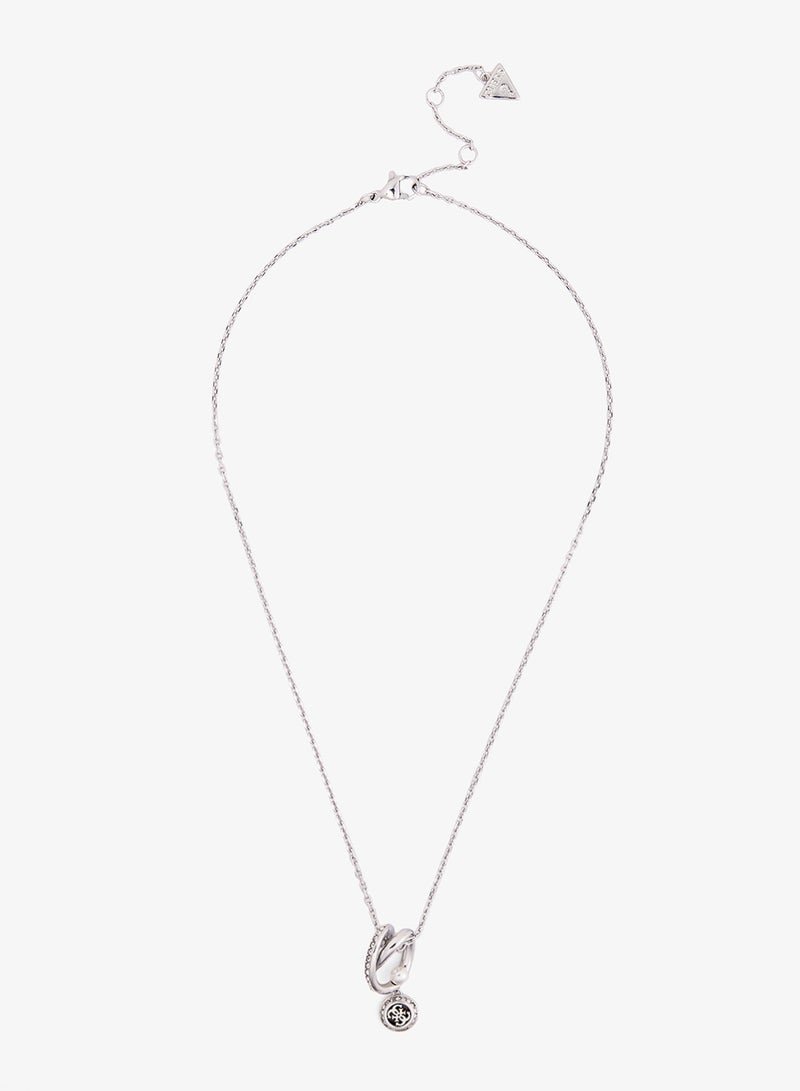 GUESS Tiny Pearly Logo Necklace - Image 1