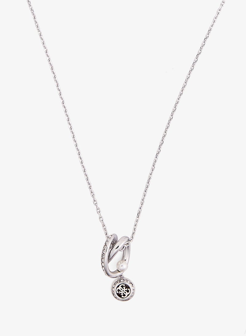 GUESS Tiny Pearly Logo Necklace - Image 2
