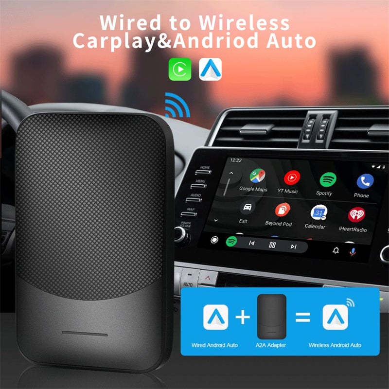 علبة CarPlay من الأسلكي إلى اللاسلكي لسيارة - محول Android Auto من الأسلكي إلى اللاسلكي لسيارة - محول CarPlay معتمد على شحن تشغيل مباشر للسيارات - إكسسوار ترفيهي للسيارة - Image 5