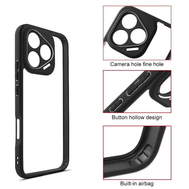 إيروريكس غطاء هاتف For Honor 400 Lite Global Frosted TPU + غطاء شفاف من مادة PC (أسود) - Image 3