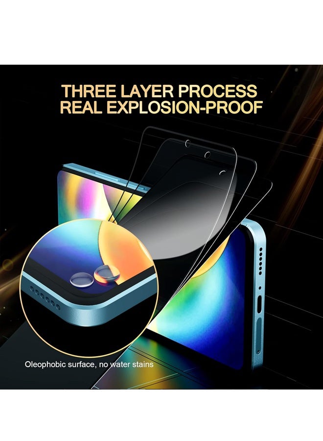عبوة من 3 واقيات شاشة للخصوصية لهاتف فيفو V50 لايت 5G، زجاج خصوصية، تغطية كاملة، مضاد للتجسس، فيلم حماية من الزجاج المقوى - Image 3