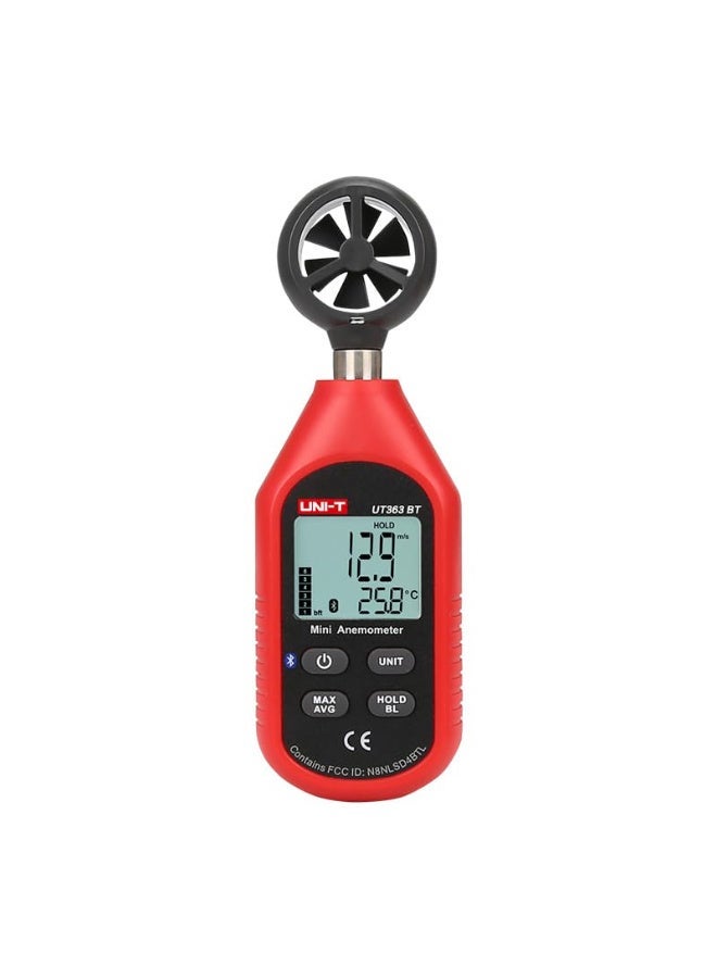 UNI-T UT363 UT363BT Mini Handheld Anemometer with Bluetooth Digital Wind Anemometers Speed Measurement Temperature Tester.(UT363) - Image 2