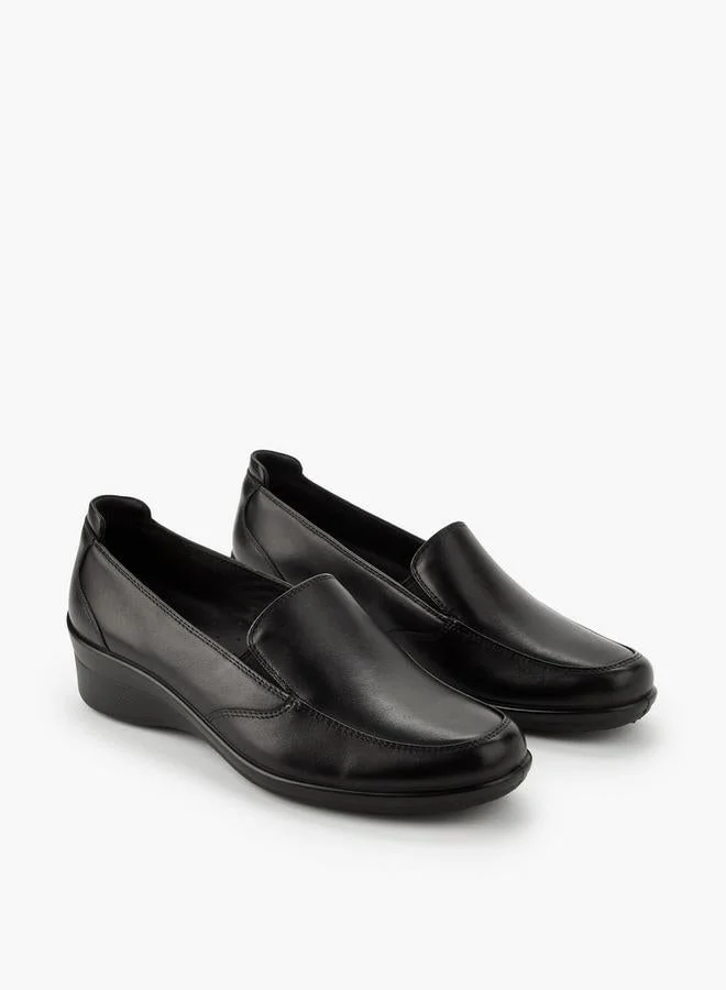 لو كونفورت Women Wedge Heel Leather Loafers