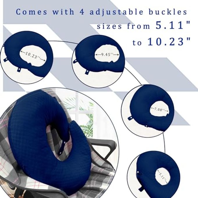 ongfuwu Bbl Pillow After Surgery For Butt To Sleep, Brazilian Butt Lift Recovery Post Surgery Pillow For Sitting Sleeping Driving, Donut Pillow For Woman Lumbar Back Cushion Seat (Blue) - Image 2