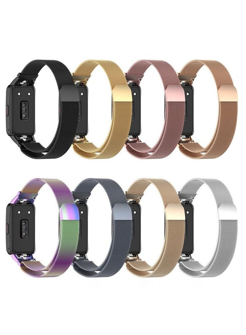 Replacement Strap Compatible with Huawei Band 6 Strap Metal Stainless Steel Replacement Bracelet Strap Band for Huawei Band 6 Metal Mesh Band Quick Release Wristbands (Champagne Gold) - Image 2