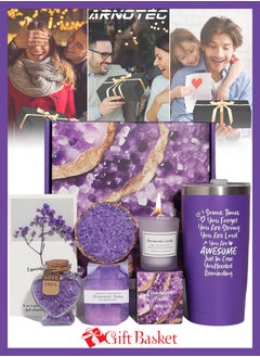 ARNOTEC Spa Gift Set for Women, 7 PCS Bath Gift Set with Gift Box, Lavender Self Care Spa Gifts, Relaxation Spa Gift Set, Luxury Birthday Spa Gift Set for Mom, Wife, Sister, Best Friendurse Gifts for Women  - Image 1