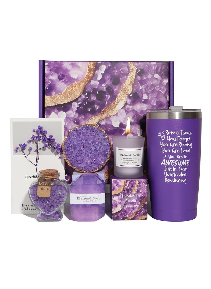 ARNOTEC Spa Gift Set for Women, 7 PCS Bath Gift Set with Gift Box, Lavender Self Care Spa Gifts, Relaxation Spa Gift Set, Luxury Birthday Spa Gift Set for Mom, Wife, Sister, Best Friendurse Gifts for Women  - Image 2