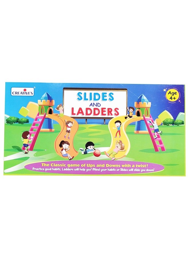 Creative's Creative's Slides & Ladders | Classic Game for Kids | Fun & Strategy Game | Learning Board Game | Fun Activity Board Game for Kids | Ages 4 & Up  - Image 1