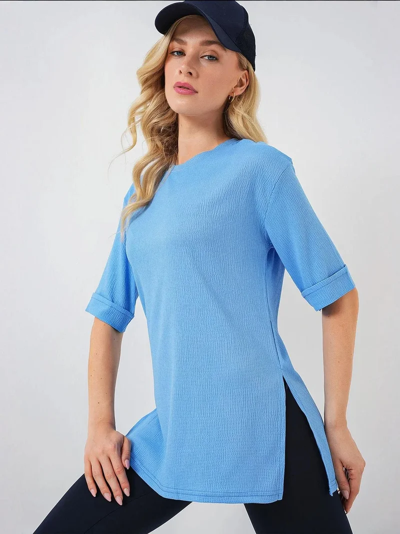 BIG DART BDART Textured Crew Neck Short Sleeve T-Shirt