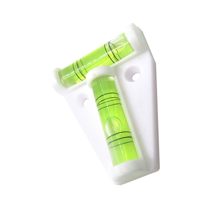 White Mini T Shape Triangle Bubble Level For Household And Professional Use Compact Spirit Measuring Tool - Image 2