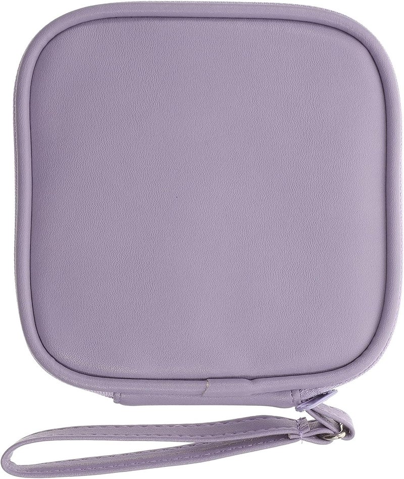 Artibetter Portable Earbud Case and Digital Cable Storage Bag for Travel, Small Earphone Organizer Pouch with Cord Management, Purple Compact Data Cable Storage Solution - Image 1