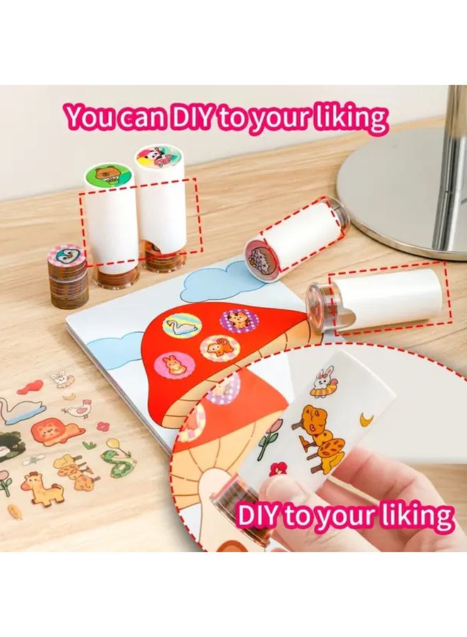 1 صندوق نقل وموضوع هندسي ملصقات لطيفة للديكور DIY والمكافآت وأعمال الختم - Image 5