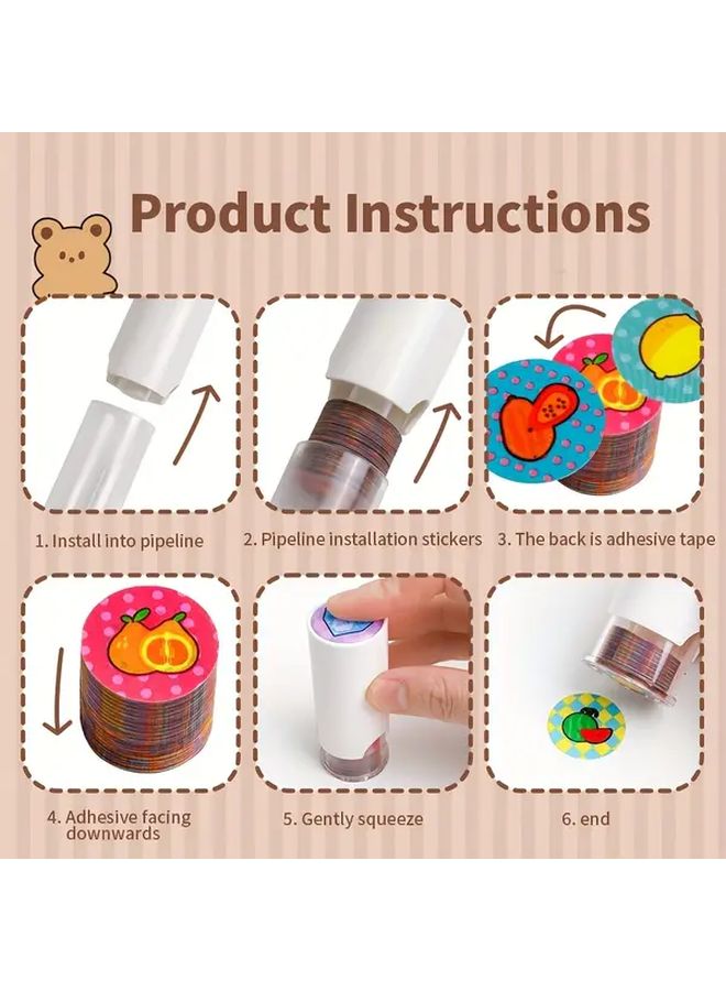 1 صندوق نقل وموضوع هندسي ملصقات لطيفة للديكور DIY والمكافآت وأعمال الختم - Image 3