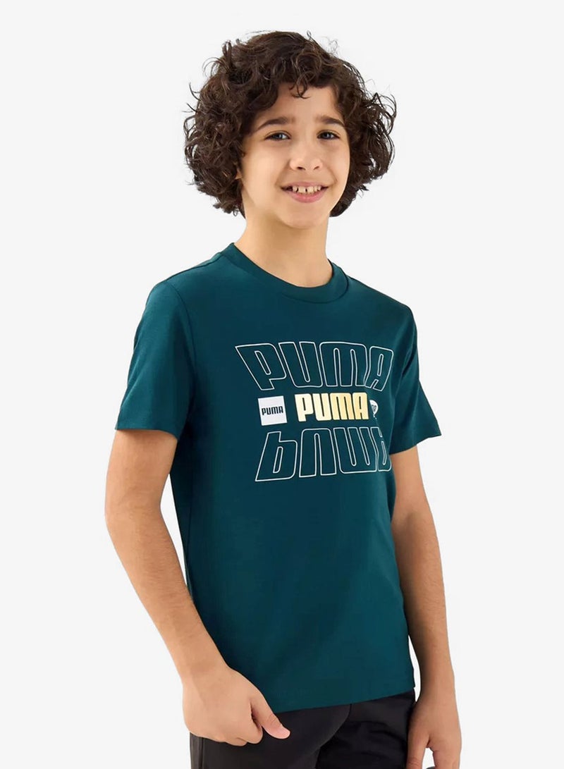 بوما تيشيرت شعار لاب هوليداي للشباب - Image 1