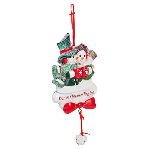 Kurt S. Adler Kurt Adler "Our 1st Christmas Together" Snowcouple Christmas Ornament - Image 2