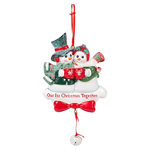 Kurt S. Adler Kurt Adler "Our 1st Christmas Together" Snowcouple Christmas Ornament - Image 1