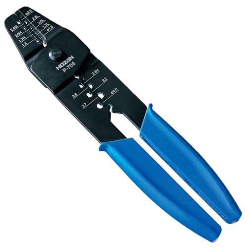 Hozan Crimping Tool (For Open Barrel Type Contact) Crimping Pliers Die Part with Steps, Thin Finish AWG #28 - #14 P-706 - Image 1