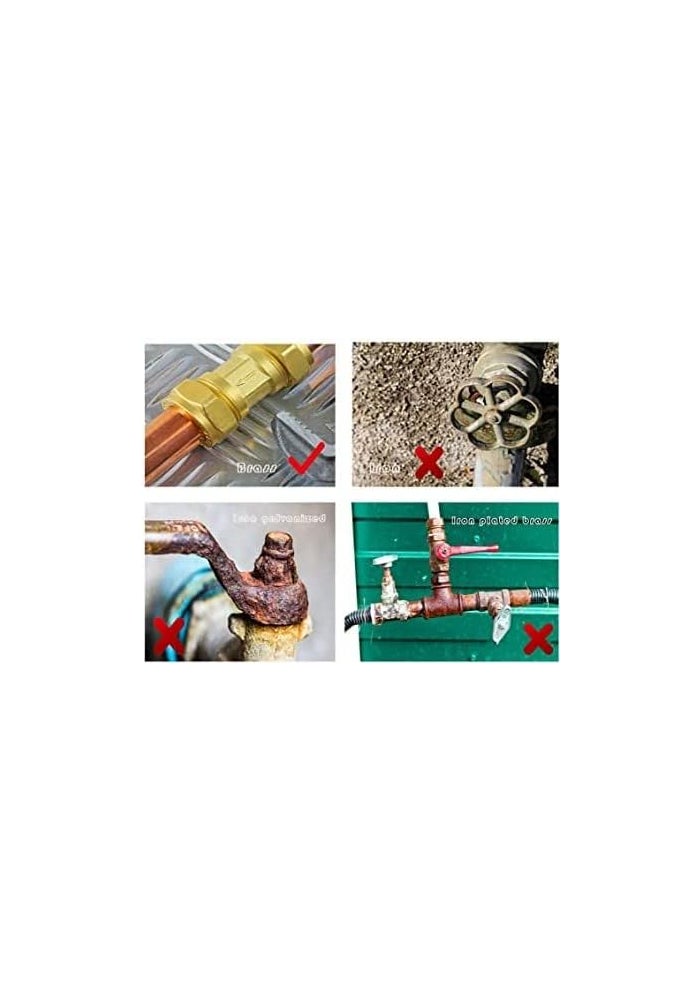 AQ AQSON AQSON Brass Hose Barb Fitting 1/4'' Barb x 3/8" NPT Male Adapter (Pack of 2) - Image 3