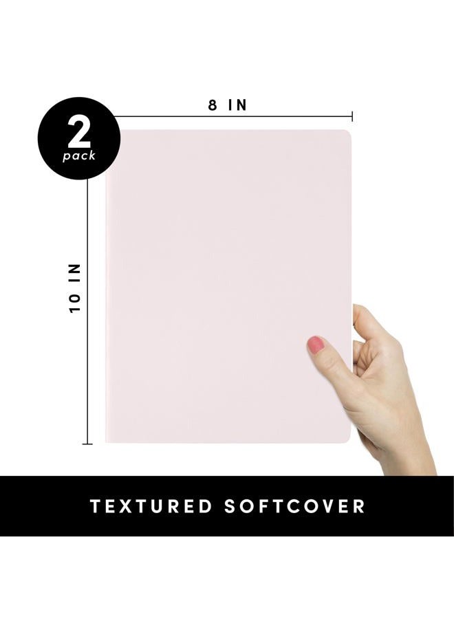 PAPERAGE Soft Cover Blank Journal Notebook, 2 Pack, (Black), 100 Pages, Large 7.5 inches x 9.5 inches, Ideal for Sketch Book, Note Taking & Travel Journal - Image 2