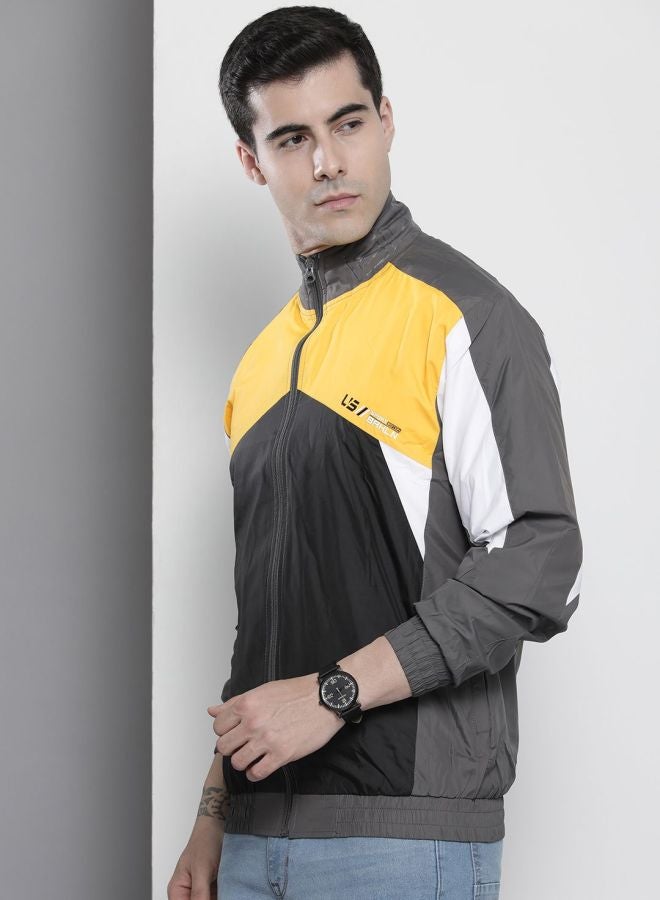 The Indian Garage Co Men Regular Fit Printed Round Neck Long Sleeves Windcheater - Image 3