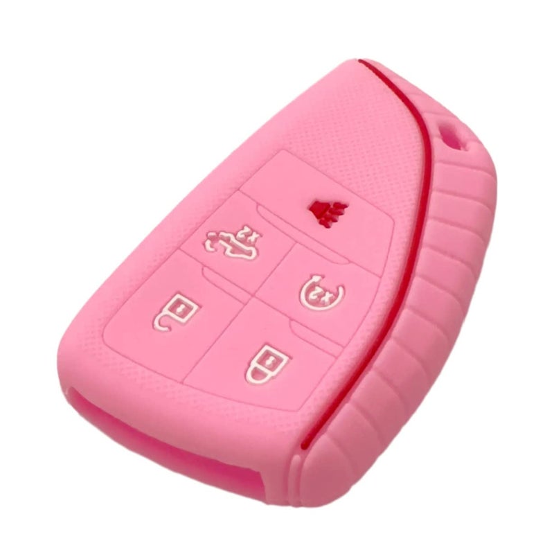 REPROTECTING Silicone Rubber Key Fob Cover Compatible with 2026-2022 Chevy Chevrolet Silverado 1500 GMC Sierra 1500, 2026 2025 2024 Silverado Sierra 2500HD 3500HD (Black/Pink) - Image 5