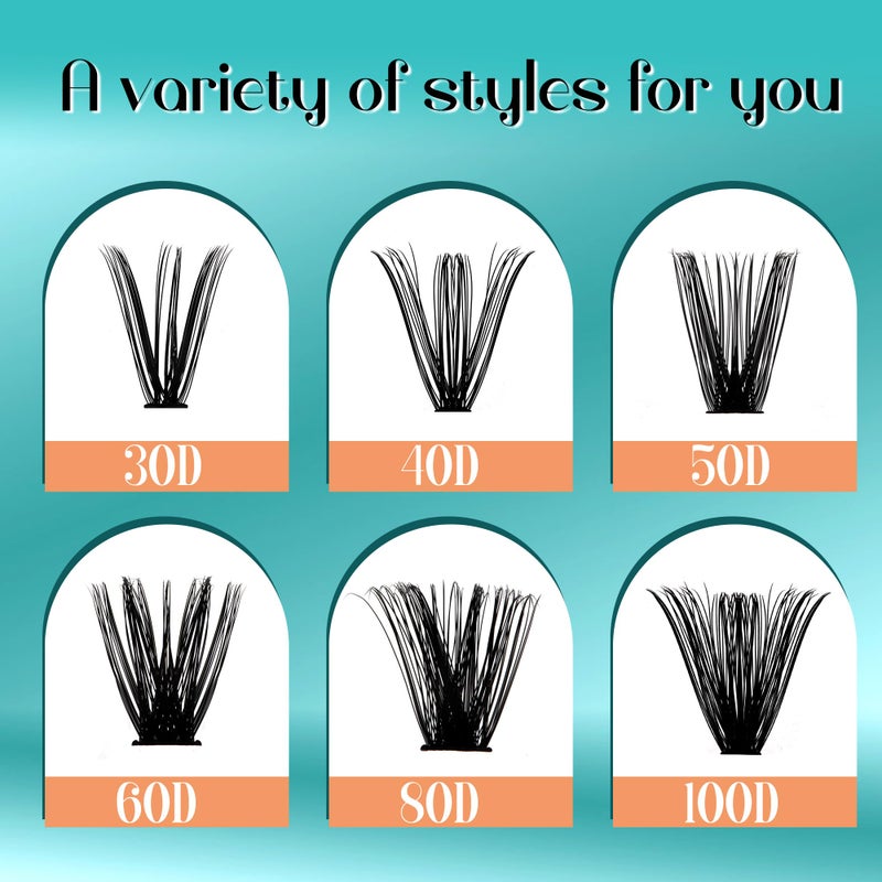 GEMERRY DIY Lash Extension Kit for Beginners 280 PCS Individual Lash Clusters Kit 0.07D 10-18 MIX Eyelash Extension Kit Lash Glue for Eyelash Extensions(200D-0.07D,10-18MIX-KIT) - Image 4