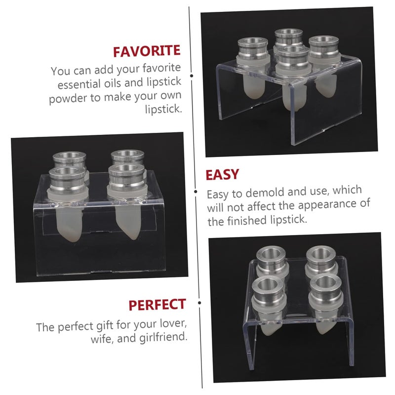 1 Set DIY Lipstick Mould Lip Balm Making Tool Includes Molds Holders for Handmade Lipstick Crafting for Women - Image 3