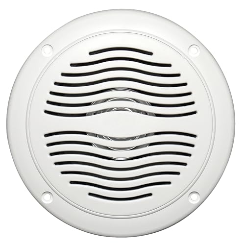 Magnadyne 5-inch Water Resistant Outdoor Speakers, Dual Cone, 25W Peak Power, Marine and RV Compatible (White) - Image 2