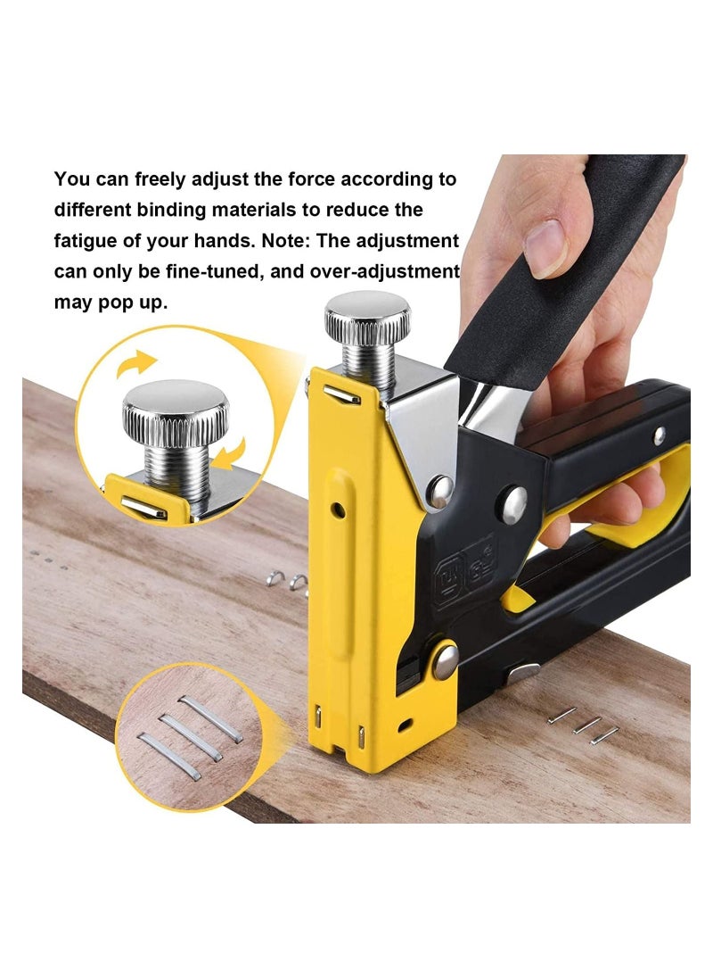 Generic - Heavy Duty 3-in-1 Yellow and Black Staple Gun with 3000 Staples and Stapler Remover - Image 1