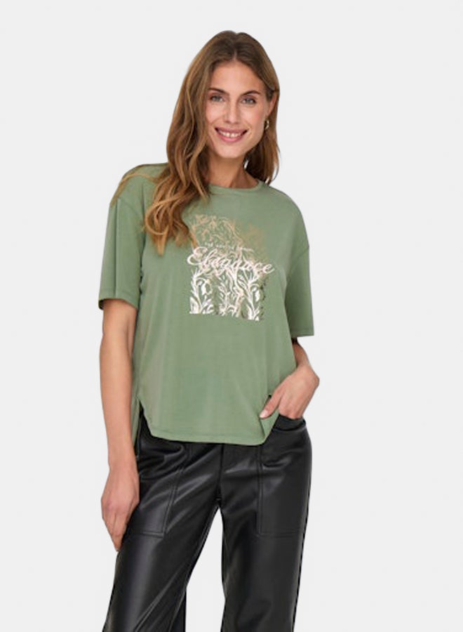 ONLY ONLY Womens Free Life Shortsleeve Botanical Top  - Image 3