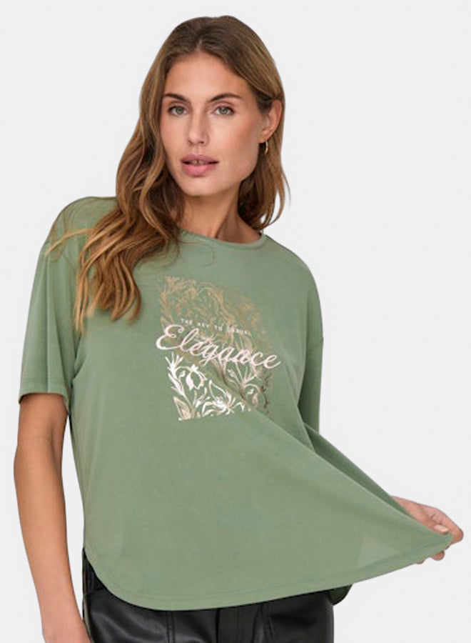 ONLY ONLY Womens Free Life Shortsleeve Botanical Top  - Image 2