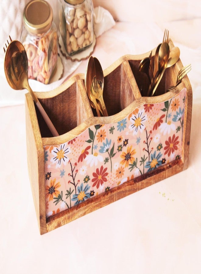 Monstera Hut - Wooden Cutlery Holder| Cutlery Stand For Kitchen | Spoon Holder |Utensil Holder for Kitchen Counter | Wooden Storage Organiser (30 *10*10 cm) - Image 3