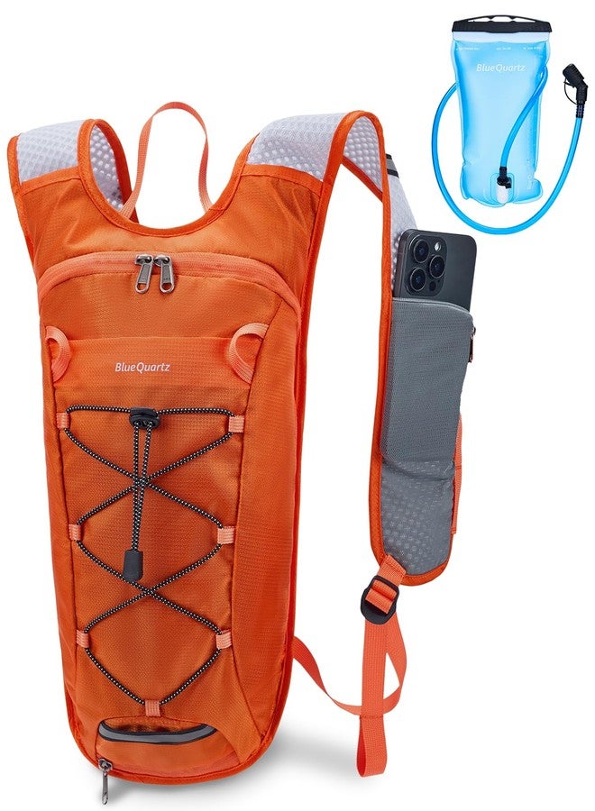 Blue Quartz Hydration Backpack with 2L Water Bladder, Hiking Water Backpack for Women Men, Lightweight Cycling Daypack with Phone Pocket & Helmet Net Bag, Hydration Pack for Biking, Running, Skiing - Image 1