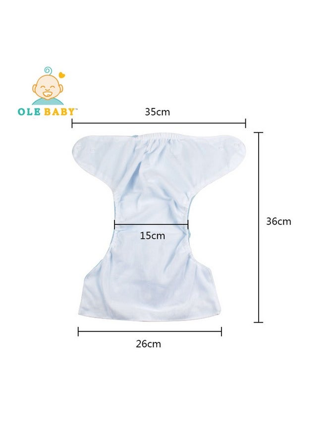 Ole Baby Cloth Diaper Reusable Nappy Organic Cotton Anti Bacterial Washable Free Size Adjustable Waterproof With Organic Insert Liner 0-3 Years (Made In India)  - Image 3