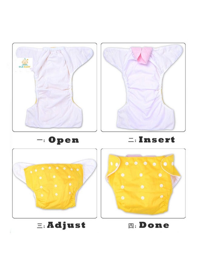 Ole Baby Cloth Diaper Reusable Nappy Organic Cotton Anti Bacterial Washable Free Size Adjustable Waterproof With Organic Insert Liner 0-3 Years (Made In India)  - Image 2