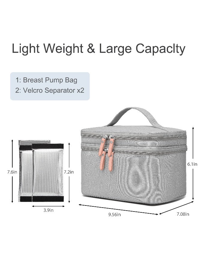 Fraupow Milk Cooler Bag, Wearable Pump Storage Bag | Award Winning Insulated Travel Bag Keeps Milk Cold Up to 12 Hours | 2 Removable Velcro Dividers & Ice Pack | Includes Midwife Consultation - Image 5