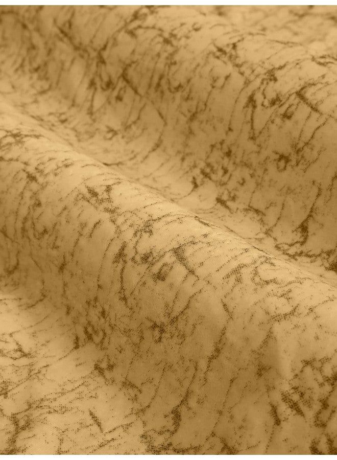 Cortina Cortina 2 Piece Solid Design Panel Eyelet Velvet Door Curtains - 7 Feet, Ligth Brown - Image 3
