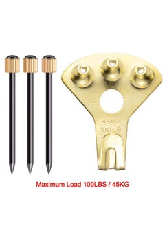 ANCIRS 10 Pack 100 Lbs Picture Frame Hangers Hooks With Nails Picture Hanging Hooks Heavy Duty Plaster Wall Pro Photo/Heavy Mirror Hanging Kit (10 Pack)  - Image 2