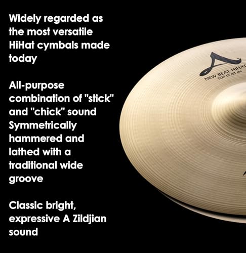 Zildjian Avedis Zildjian Company A Series New Beat Hi-Hat Cymbals - 13 Inches - Image 4