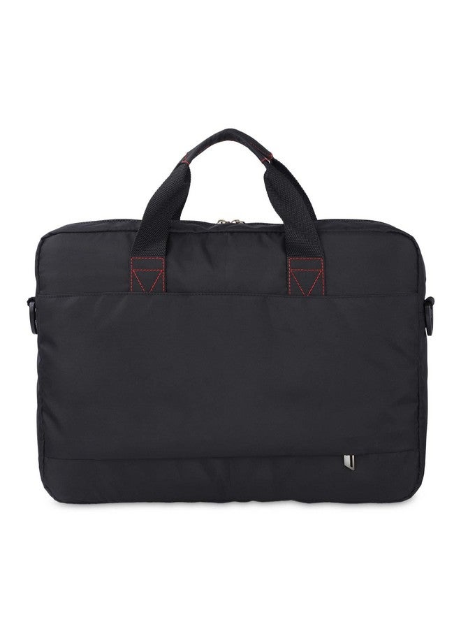 Protecta Momentum Office Shoulder Bag Briefcase for Screen Sizes 13" & 14" - Black & Red - Image 4