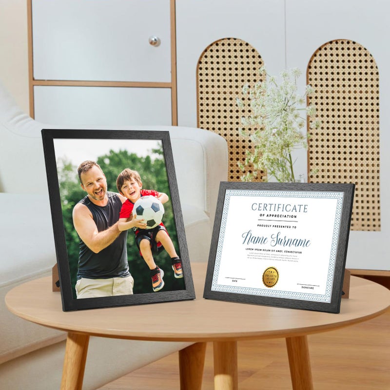 PHAREGE 8.5 x 11 Certificate Picture Frames Bulk Set of 18, Black Photo Frames for Diploma, Document, Award and Artwork, Wall Hanging or Tabletop Display - Image 5