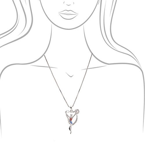 Spinningdaisy Crystal Cheerleader Charm Necklace (Cheerleader With High Kick) - Image 5