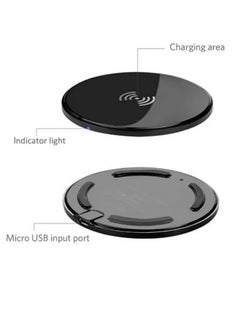 NAFEH ultra thin Round Shape universal QI Mobile Phone Wireless Charger for 14/13/12/12 Pro Max/12 Mini/11/XR/X/8 Plus, Samsung Galaxy S23/S22/S21/S20 Ultra/S10/S9/Note 10（Black)  - Image 5