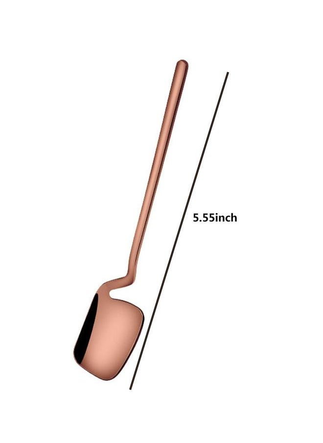 TD HOME 6-Piece Mirror Polishing Stainless Steel Dessert Spoon Set Rose Gold 14.1centimeter  - Image 3