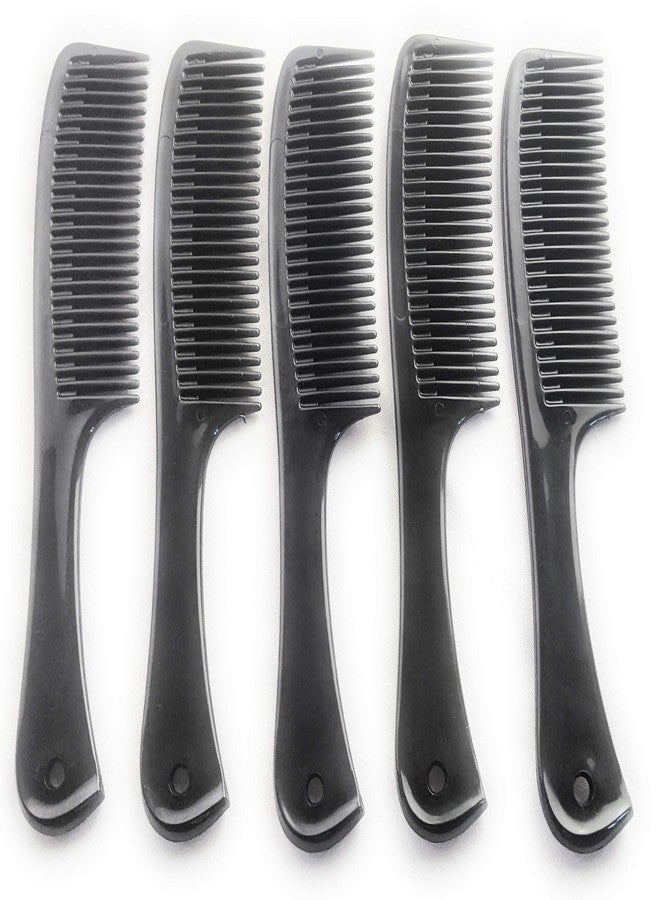 G.B.S Plastic Hair Combs- Hairdressing Care Handgrip Comb, All,for Women and Men Daily Base Styling Wet Dry Wavy detangler Pack of 5 (Black) - Image 1