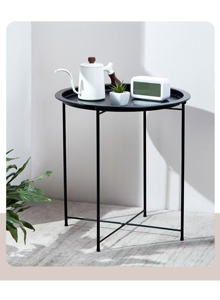 حصريا طاولة قهوة صغيرة إسكندنافية، أريكة بسيطة، طاولة قهوة، طاولة مستديرة صغيرة إبداعية، رف تخزين صغير - Image 3