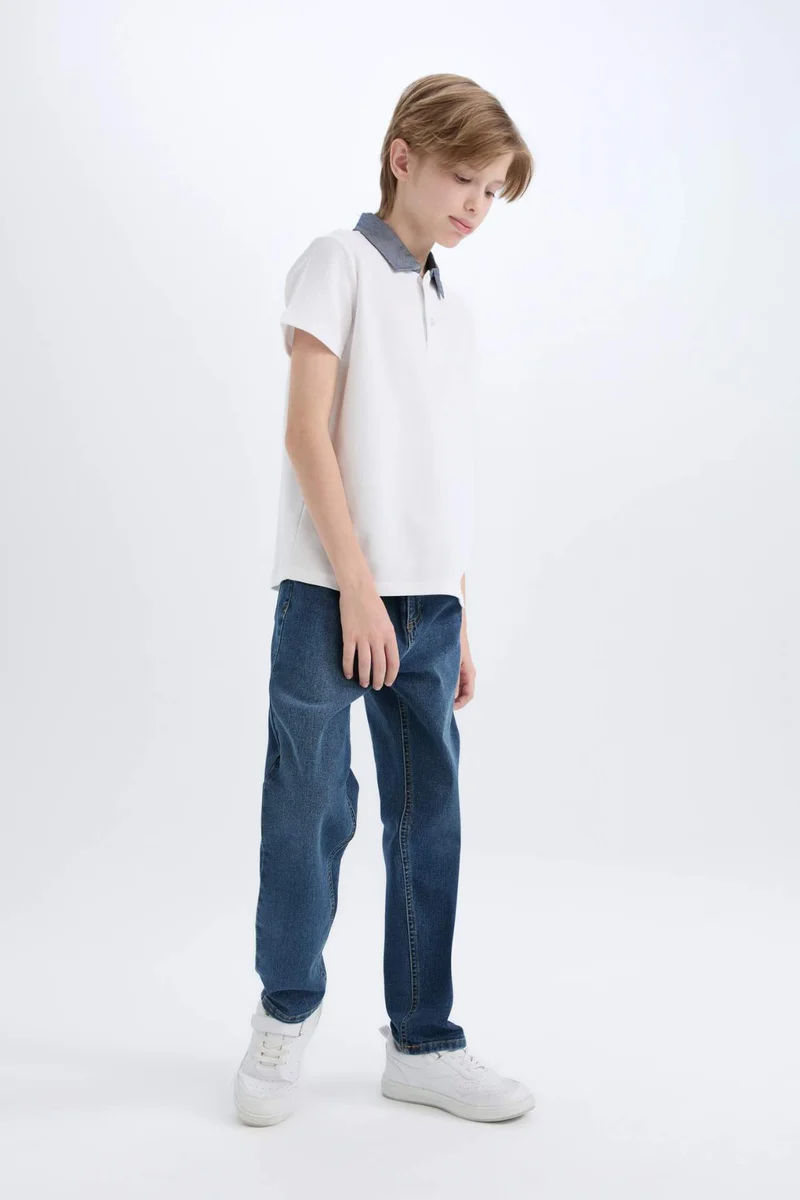 ديفاكتو Regular Fit Short Sleeve Polo T-Shirt