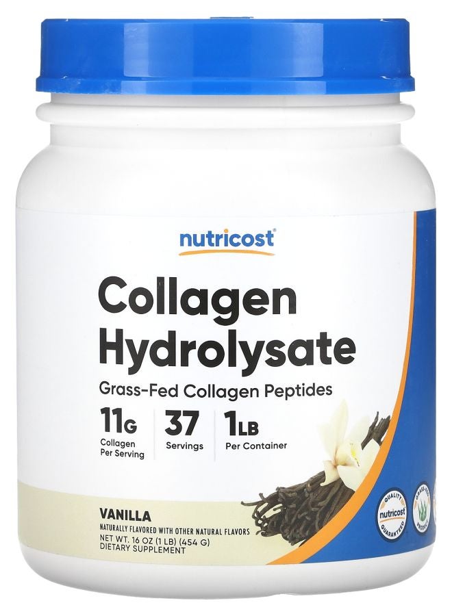 Nutricost Collagen Hydrolysate Vanilla 16 oz (454 g) - Image 1
