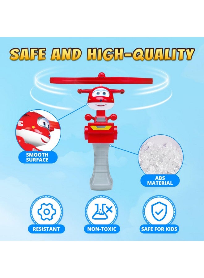 Super Wings Flying Toys, Jett Flying Toys for Kids Ages 3-5 4-8, Fun Outdoor Flying Disc Launcher Toys, Airplane Outside Flying Toys for Kids Boys Girls 3 4 5 6 7 8 Year Old - Image 3